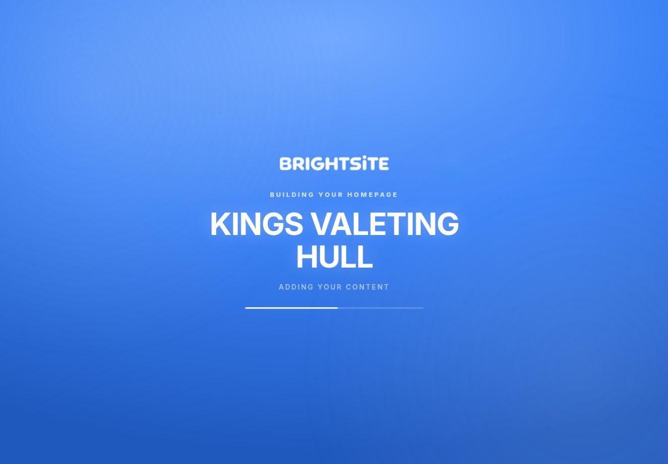 BrightSite building a homepage for Kings Valeting Hull